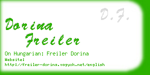 dorina freiler business card